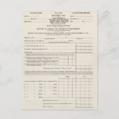 Carte postale du premier formulaire d'impôt sur le (Devant)