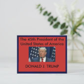 Carte postale du président Donald Trump (Debout devant)