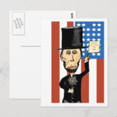 Carte postale du président Lincoln Happy Anniversa (Devant / Derrière)