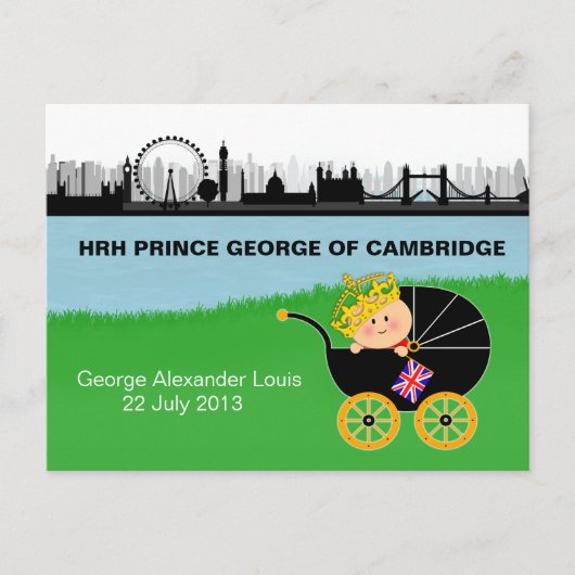 Carte postale du prince George de Cambridge (Devant)