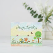 Carte postale du printemps papier (Debout devant)