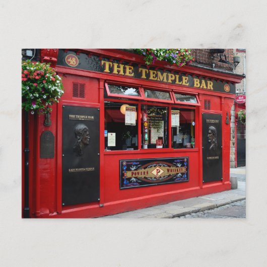 Carte postale du pub rouge Temple Bar à Dublin (Devant)