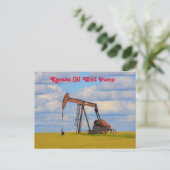 Carte postale du puits de pétrole Kansas (Debout devant)