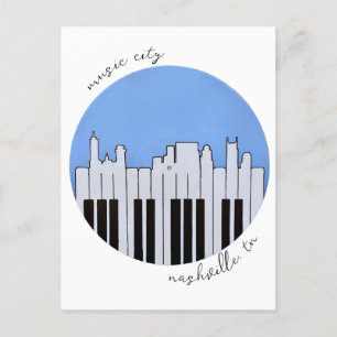 Carte postale du record de musique piano Skyline d