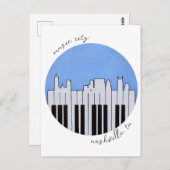 Carte postale du record de musique piano Skyline d (Devant / Derrière)