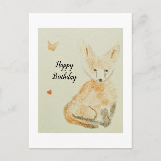 Carte postale du renard (Devant)