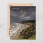 Carte postale du Rhossili Bay Wales (Devant / Derrière)