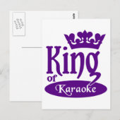 Carte postale du roi de Karaoké (Devant / Derrière)