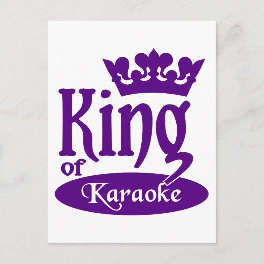 Carte postale du roi de Karaoké (Devant)