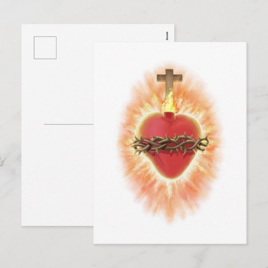 Carte postale du Sacré-Coeur de Jésus (Devant / Derrière)