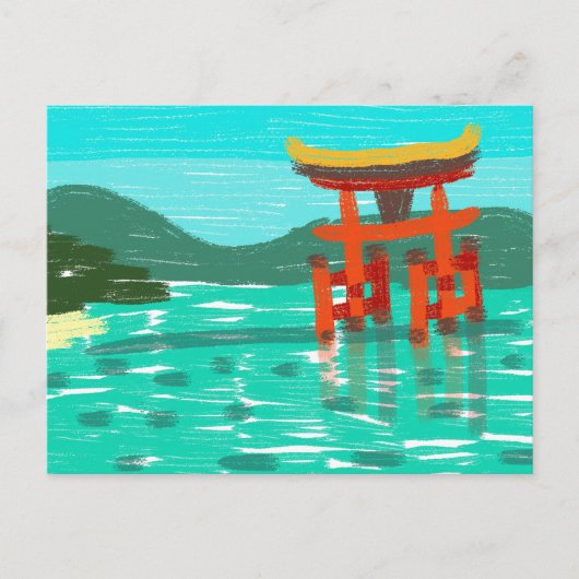 Carte postale du sanctuaire Itsukushima (Devant)