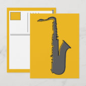 Carte postale du saxophone oddRex (Devant / Derrière)