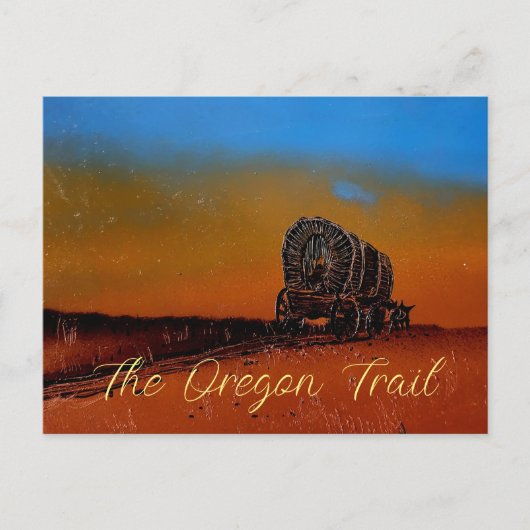 Carte postale du sentier de l'Oregon couvert Wagon (Devant)
