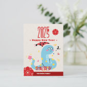 Carte postale du serpent de caricature chinois du  (Debout devant)