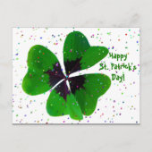 Carte postale du shamrock Confetti St. Patrick's D (Devant)