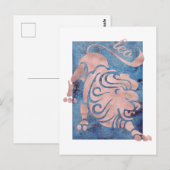 Carte postale du signe du zodiaque Lion (Devant / Derrière)