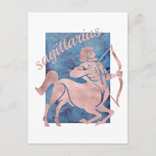 Carte postale du signe du zodiaque Sagittaire (Devant)
