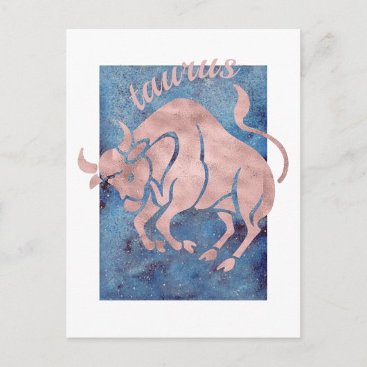 Carte postale du signe du zodiaque Taureau (Devant)