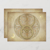 Carte postale du signe Zodiac Taurus (Devant / Derrière)
