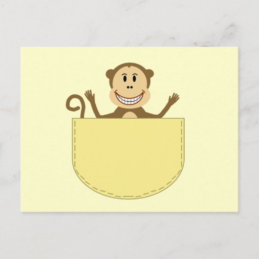 Carte postale du singe dans une poche (Devant)