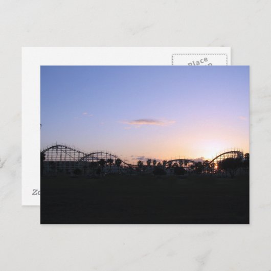 Carte postale du soir du Dessous de verre à roulea (Devant / Derrière)