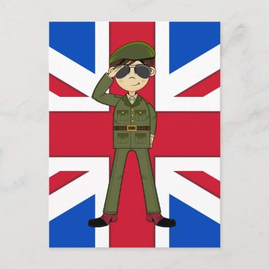 Carte postale du soldat de l'armée britannique (Devant)