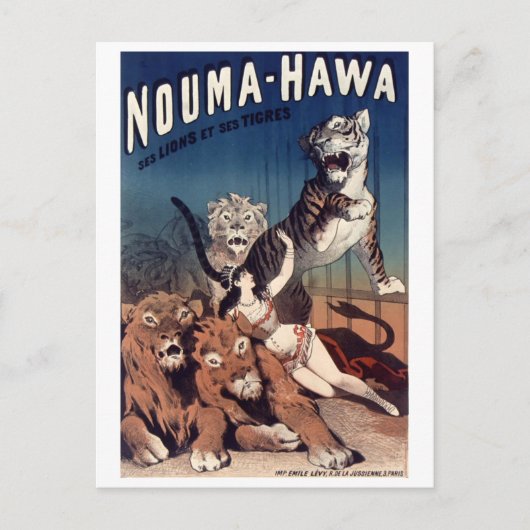 Carte postale du spectacle de cirque antique (Devant)