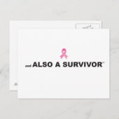 Carte postale du survivant du cancer du sein (Devant / Derrière)