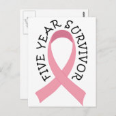 Carte postale du survivant du cancer du sein de 5  (Devant / Derrière)