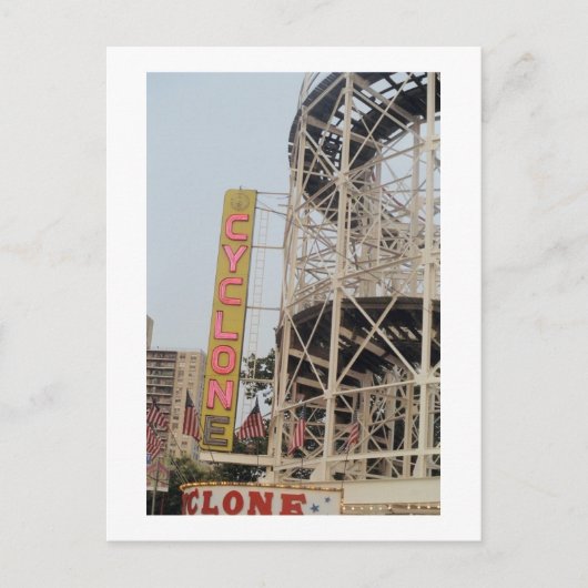 Carte postale du symbole Cyclone (Coney Is, NY) (Devant)