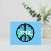 Carte postale du symbole de paix Pax (Debout devant)
