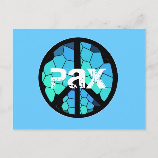Carte postale du symbole de paix Pax (Devant)