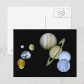 Carte postale du système solaire - cadeau Astronom (Devant / Derrière)