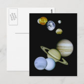 Carte postale du système solaire - cadeau Astronom (Devant / Derrière)