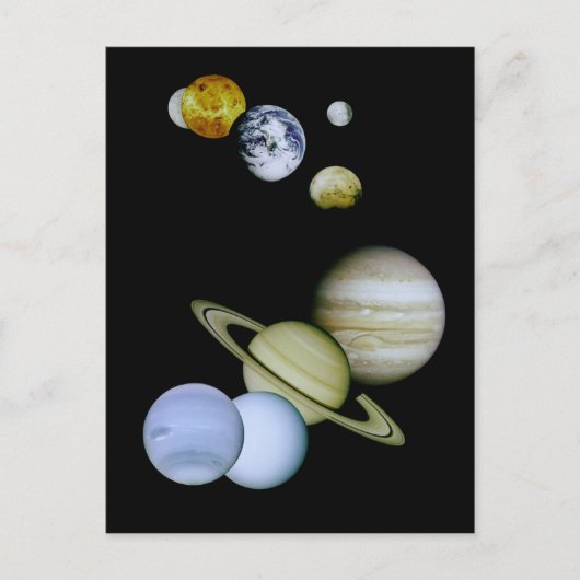 Carte postale du système solaire - cadeau Astronom (Devant)