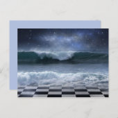 Carte postale du tableau d'échecs imaginaire (Devant / Derrière)