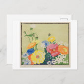 Carte postale du tableau Fleurs de jardin de Hopki (Devant / Derrière)