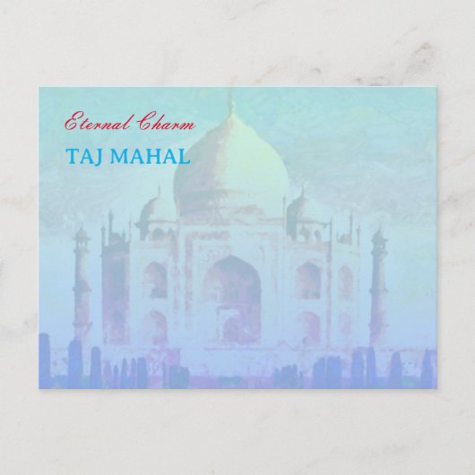 Carte postale du Taj Mahal indien (Devant)