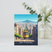 Carte postale du téléphérique de San Francisco (Debout devant)