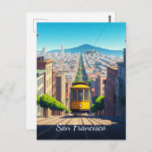 Carte postale du téléphérique de San Francisco (Devant / Derrière)