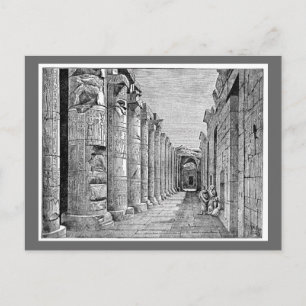Carte postale du temple antique égyptien