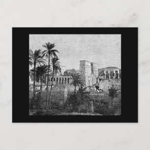 Carte postale du temple antique égyptien