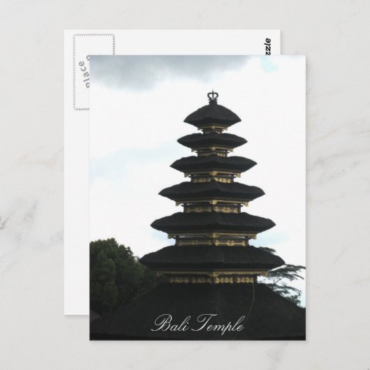 Carte postale du temple de Bali (Devant / Derrière)