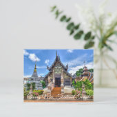 Carte postale du temple de Chiang Mai Thaïlande (Debout devant)