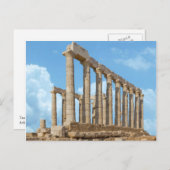 Carte postale du temple de Poséidon (Devant / Derrière)