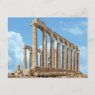 Carte postale du temple de Poséidon