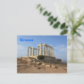 Carte postale du temple de Poséidon (Debout devant)