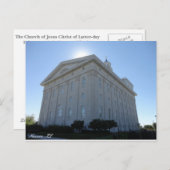 Carte postale du temple Nauvoo LDS (Devant / Derrière)