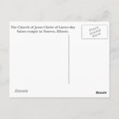 Carte postale du temple Nauvoo LDS (Dos)