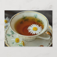 Carte postale du temps du thé pour postcrossing